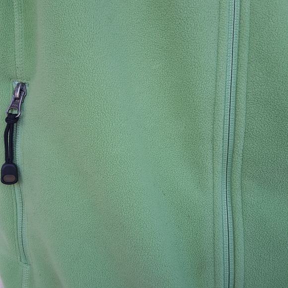 M L.L. BEAN VINTAGE ZIP UP MINT OR SAGE GREEN FLEECE VEST - Picture 6 of 11